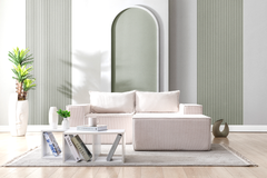 L-förmiges Wohnzimmersofa, Modulares Sofa, Bequemes Chaiselongue-Sofa, Moderne Modulsofas, Minimalistisches Sofa, Bodensessel, Gemütliches Sofa mit Ottomane