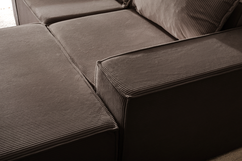 L Shaped Livingroom sofa, Sectional couch, Comfy Chaise Couch, Modern Modular Sofas, Minimalist Couch, Floor couch, Cozy sofa with ottoman