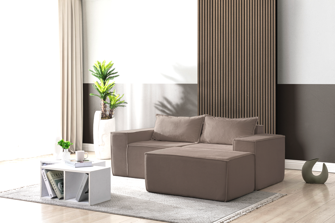 L Shaped Livingroom sofa, Sectional couch, Comfy Chaise Couch, Modern Modular Sofas, Minimalist Couch, Floor couch, Cozy sofa with ottoman