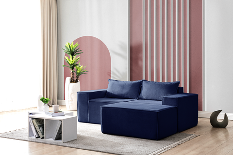 L Shaped Livingroom sofa, Sectional couch, Comfy Chaise Couch, Modern Modular Sofas, Minimalist Couch, Floor couch, Cozy sofa with ottoman