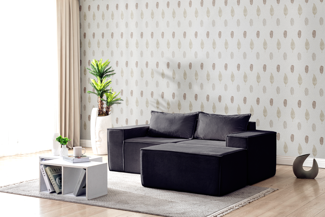 L Shaped Livingroom sofa, Sectional couch, Comfy Chaise Couch, Modern Modular Sofas, Minimalist Couch, Floor couch, Cozy sofa with ottoman