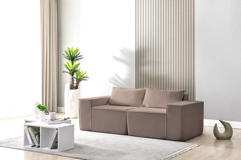 L Shaped Livingroom sofa, Sectional couch, Comfy Chaise Couch, Modern Modular Sofas, Minimalist Couch, Floor couch, Cozy sofa with ottoman
