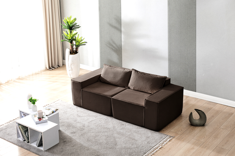 L Shaped Livingroom sofa, Sectional couch, Comfy Chaise Couch, Modern Modular Sofas, Minimalist Couch, Floor couch, Cozy sofa with ottoman