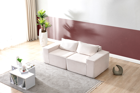 L Shaped Livingroom sofa, Sectional couch, Comfy Chaise Couch, Modern Modular Sofas, Minimalist Couch, Floor couch, Cozy sofa with ottoman