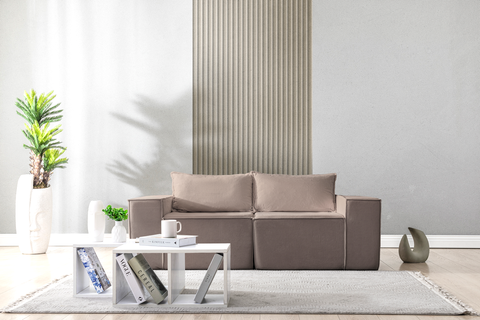 L Shaped Livingroom sofa, Sectional couch, Comfy Chaise Couch, Modern Modular Sofas, Minimalist Couch, Floor couch, Cozy sofa with ottoman