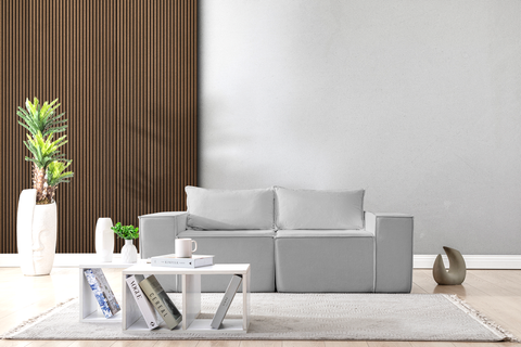 L Shaped Livingroom sofa, Sectional couch, Comfy Chaise Couch, Modern Modular Sofas, Minimalist Couch, Floor couch, Cozy sofa with ottoman