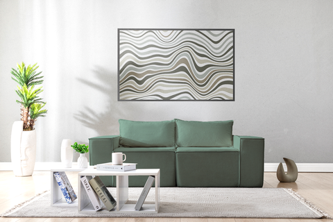 L Shaped Livingroom sofa, Sectional couch, Comfy Chaise Couch, Modern Modular Sofas, Minimalist Couch, Floor couch, Cozy sofa with ottoman
