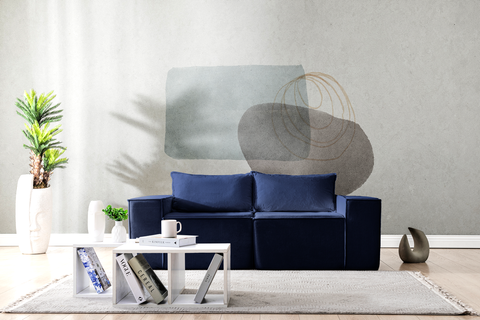 L Shaped Livingroom sofa, Sectional couch, Comfy Chaise Couch, Modern Modular Sofas, Minimalist Couch, Floor couch, Cozy sofa with ottoman