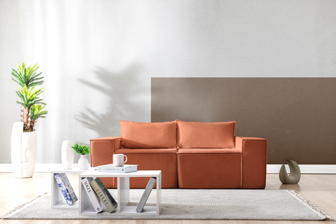 L Shaped Livingroom sofa, Sectional couch, Comfy Chaise Couch, Modern Modular Sofas, Minimalist Couch, Floor couch, Cozy sofa with ottoman