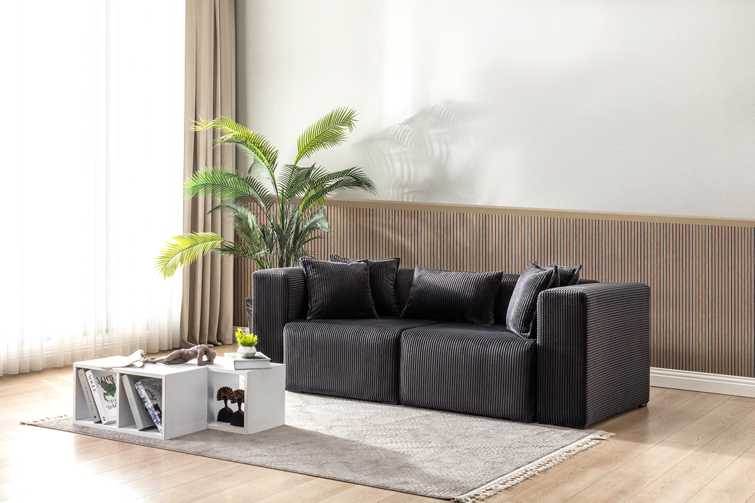 Modern Cloud Sectional Couches for Living Room, Orange Modular Sofa with Ottoman, No Assembly Needed, L Shaped Sectional Couch, Boneless Chaise Lounge