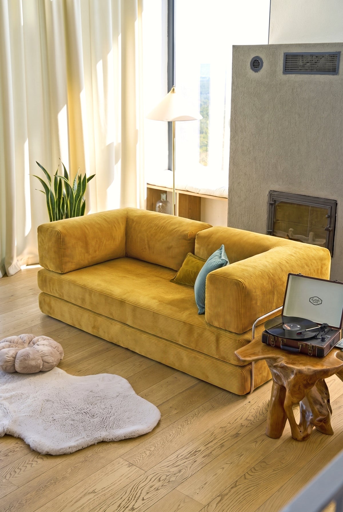 Mustard Poufudic Sofa