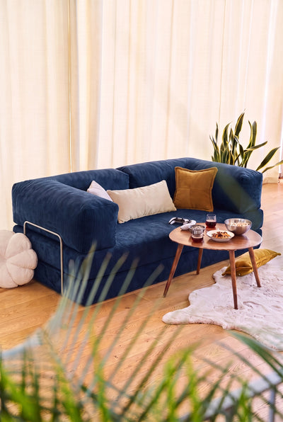 Navy Blue Poufudic Sofa