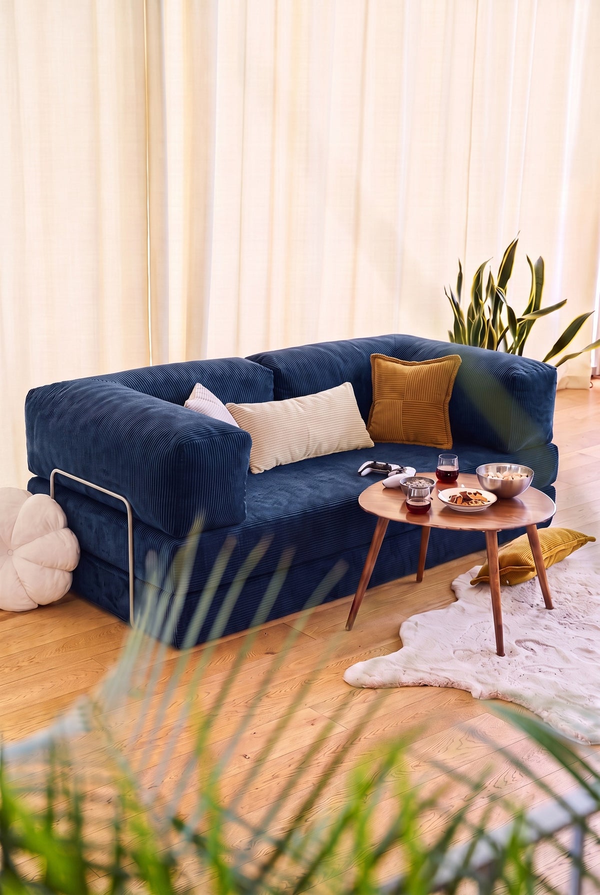Navy Blue Poufudic Sofa