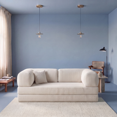 White Poufudic Sofa