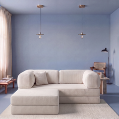 White Poufudic Sofa
