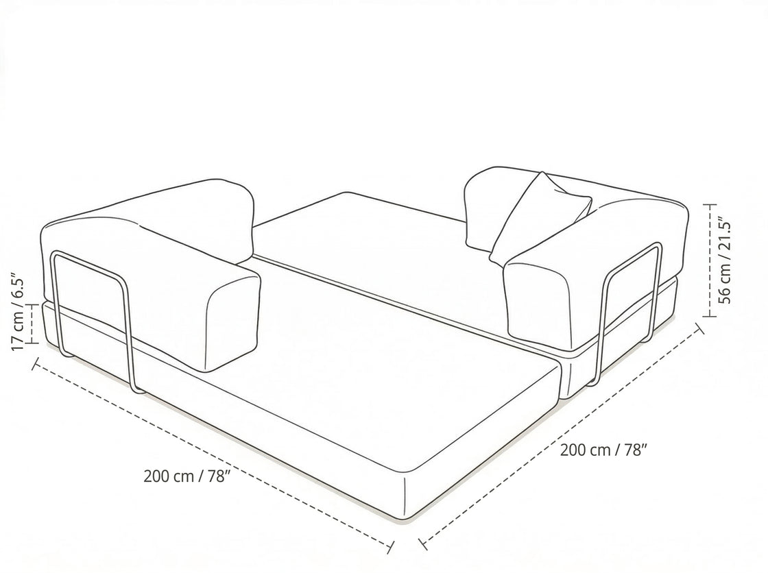 Brick Poufudic Sofa dimension diagram 3 of 6