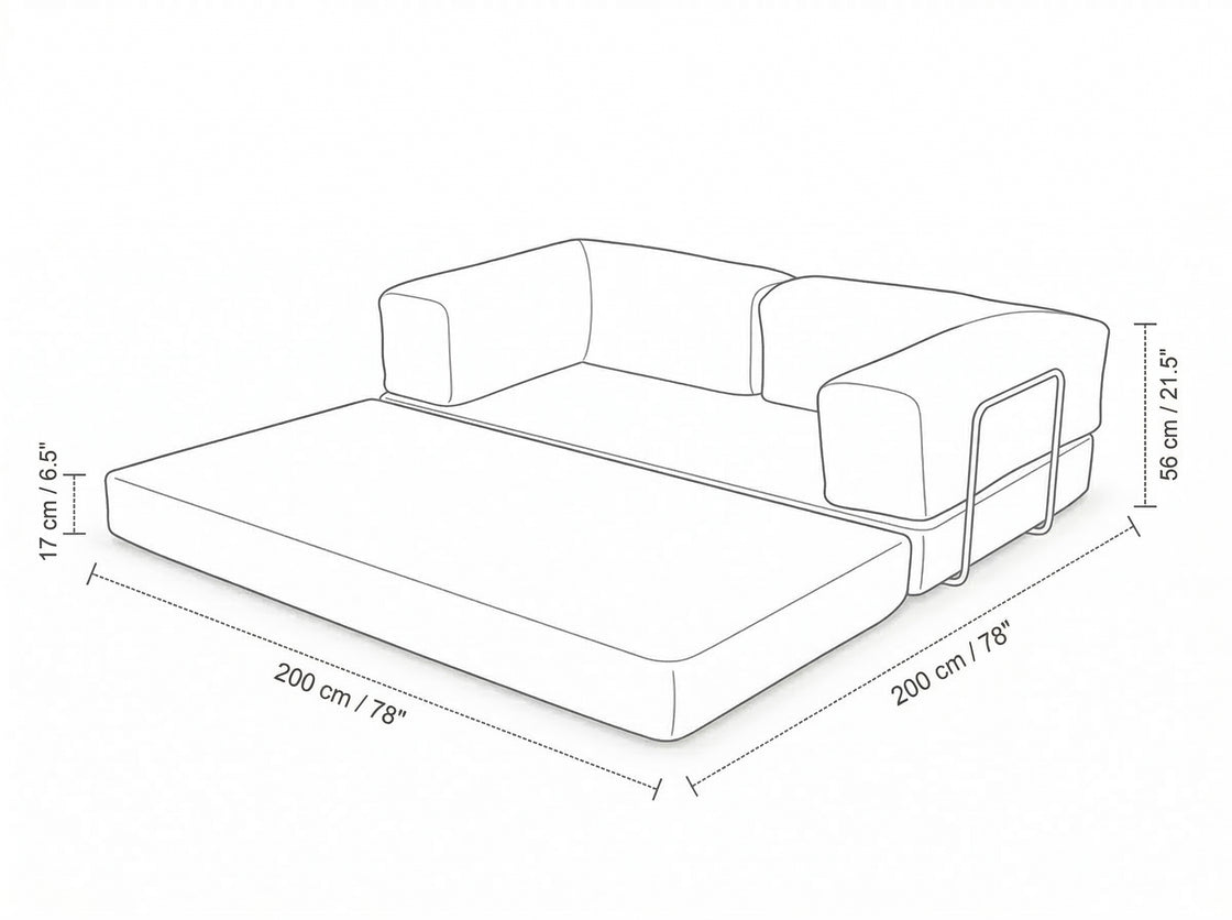 Brick Poufudic Sofa dimension diagram 4 of 6