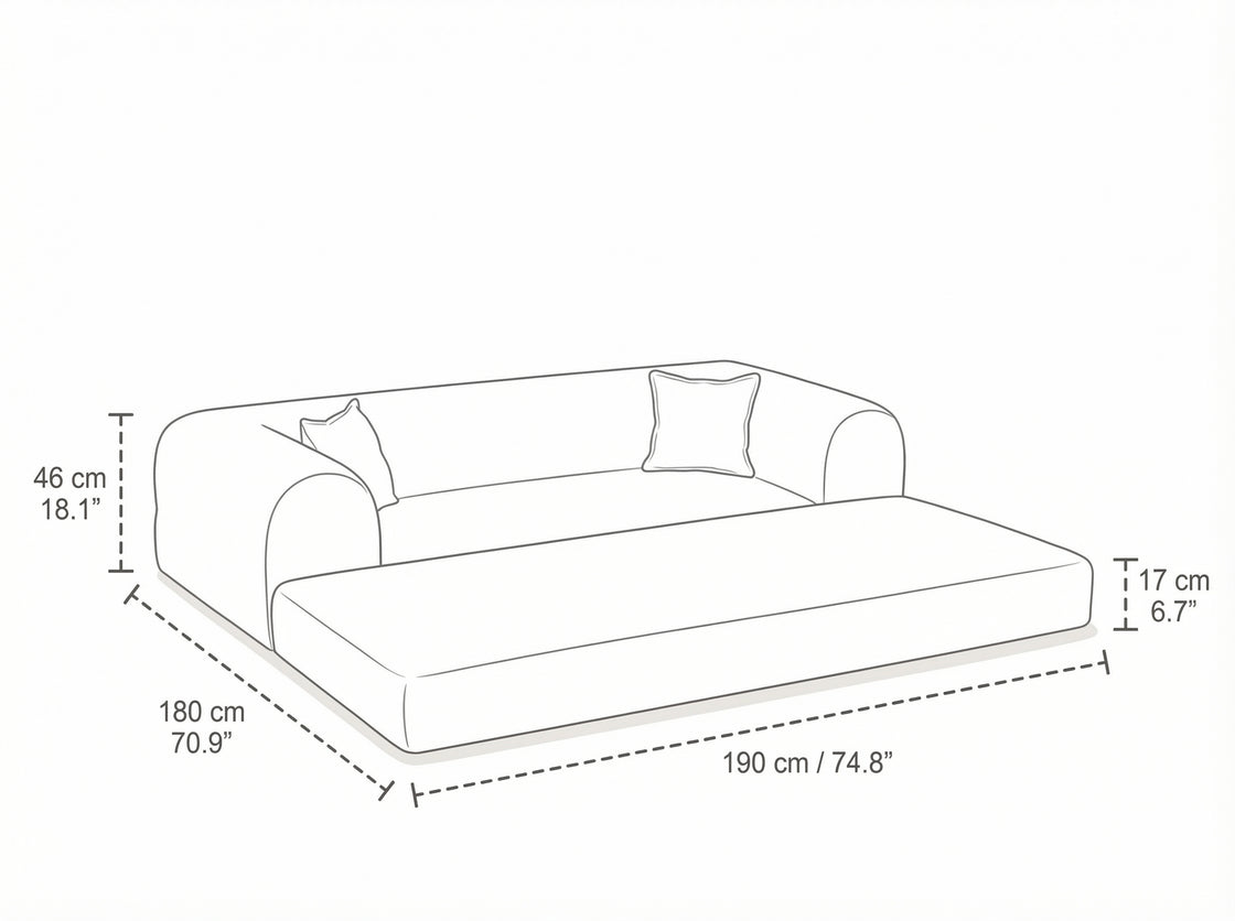 Brick Poufudic Sofa dimension diagram 6 of 6