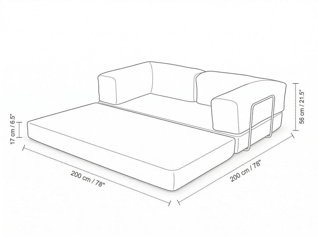 Anthracite Poufudic Sofa — dimensions 4
