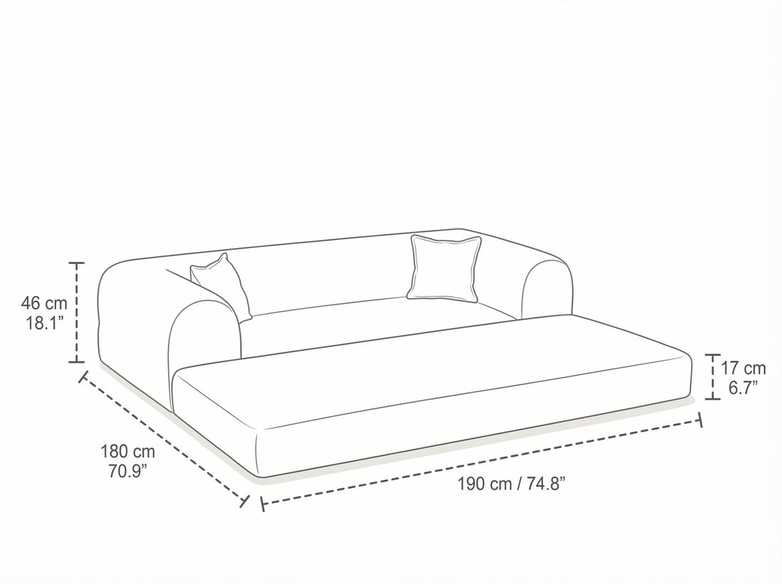 Anthracite Poufudic Sofa — dimensions 6